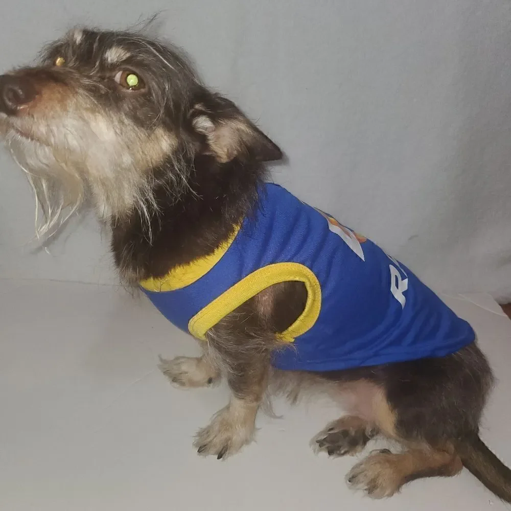 Silver Paw Los Angeles Rams Doggie T Shirt Jersey Size Medium